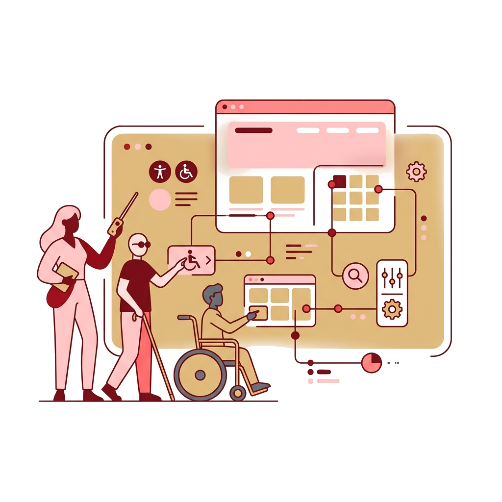 Inclusive UI/UX illustration
